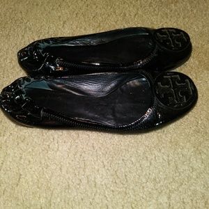 Tory Burch black flats, size 9.5
